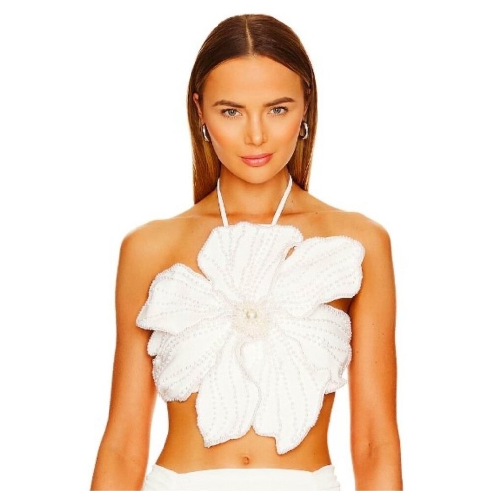 PATBO HAND-BEADED FLOWER TOP